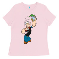 Bubblegum Pink Popeye Spinach Retro Mens Funny Ladies Tee - artisFamous