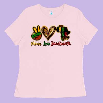 Peace Love Juneteenth Ladies Tee Designed By Howdyjamesfarm