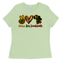 Matcha Peace love Juneteenth Ladies Tee - HowdyJamesFarm