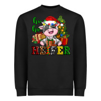 Black ho ho heifer little cute christmas cow Heavyweight Sweatshirt - AdoDesignShop