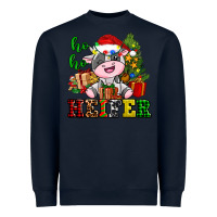 Navy ho ho heifer little cute christmas cow Heavyweight Sweatshirt - AdoDesignShop