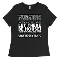 Black Let there be house music Ladies Tee - artisFamous