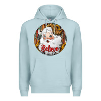 Blue Mist believe Santa Claus Christmas Premium Hoodie - Jasminsmagicworld