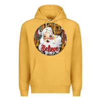 Mustard believe Santa Claus Christmas Premium Hoodie - Jasminsmagicworld