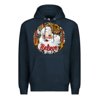 Navy believe Santa Claus Christmas Premium Hoodie - Jasminsmagicworld