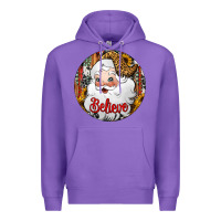 Purple believe Santa Claus Christmas Premium Hoodie - Jasminsmagicworld