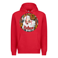 Red believe Santa Claus Christmas Premium Hoodie - Jasminsmagicworld