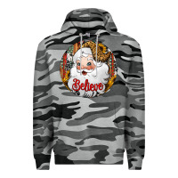 Slate Camo believe Santa Claus Christmas Premium Hoodie - Jasminsmagicworld