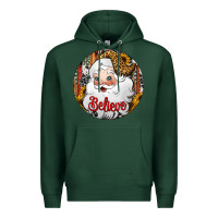 Sports Green believe Santa Claus Christmas Premium Hoodie - Jasminsmagicworld
