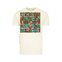 Vintage Arctic Western Turquoise Glitter Cowhide Leopard Seamless Vintage Tee - FaDigitalArtStudio