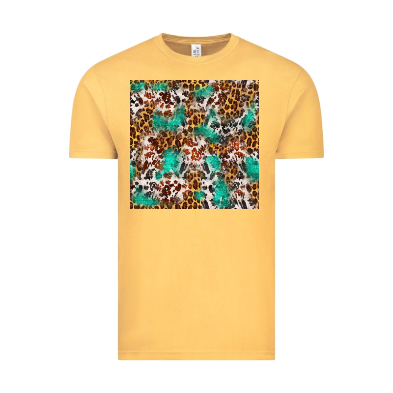 Western Turquoise Glitter Cowhide Leopard Seamless Vintage Tee by FaDigitalArtStudio | Teevron