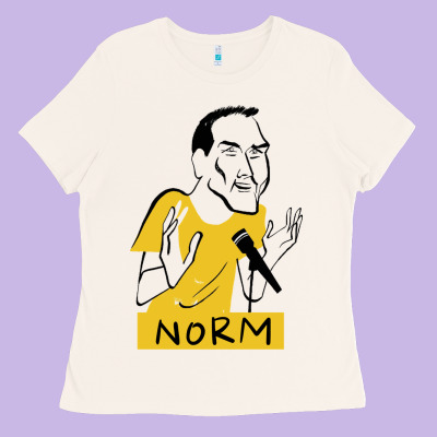 Norm Macdonald Cartoon Ladies Tee Designed By Artisfamous