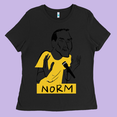 Norm Macdonald Cartoon Ladies Tee Designed By Artisfamous