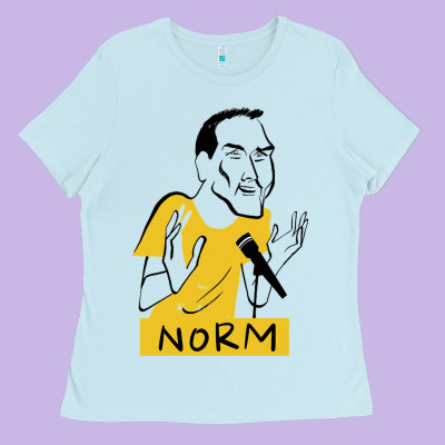 Norm Macdonald Cartoon Ladies Tee Designed By Artisfamous
