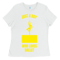 White just a boy who loves ballet Ladies Tee - artisFamous