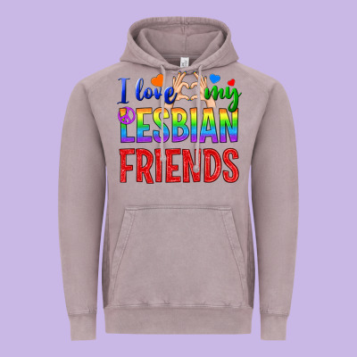 I Love My Lesbian Friends Vintage Hoodie Designed By Bundleandbundleshop