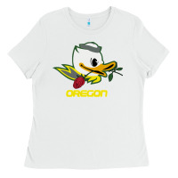 White throwback oregon Ladies Tee - artisFamous