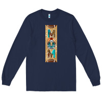 Navy american football with leopard pen wraps Long Sleeve Tee - BundleAndBundleShop