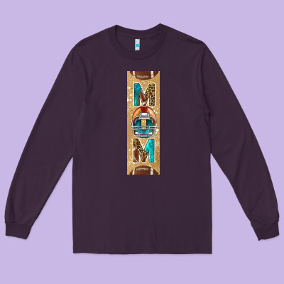 American Football With Leopard Pen Wraps Long Sleeve Tee Designed By Bundleandbundleshop