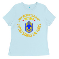 Baby Blue chief master sergeant retired Ladies Tee - artisFamous