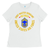 White chief master sergeant retired Ladies Tee - artisFamous
