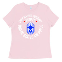Bubblegum Pink chief master sergeant retired Ladies Tee - artisFamous