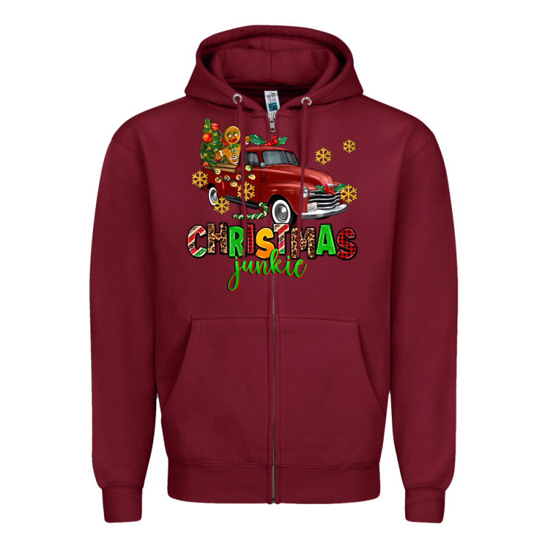 Christmas Junkie Zipper Hoodie by AdoDesignShop | Teevron