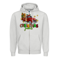 Dove Grey christmas junkie Zipper Hoodie - AdoDesignShop