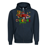 Navy christmas junkie Zipper Hoodie - AdoDesignShop