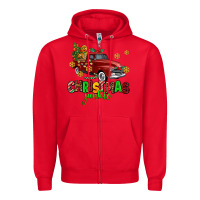Red christmas junkie Zipper Hoodie - AdoDesignShop