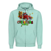 Seafoam christmas junkie Zipper Hoodie - AdoDesignShop