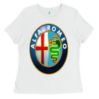 White alfa racing big merch Ladies Tee - artisFamous