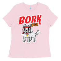 Bubblegum Pink bork  gang Ladies Tee - artisFamous