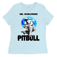 Baby Blue merch mr worldwide pit bull Ladies Tee - artisFamous