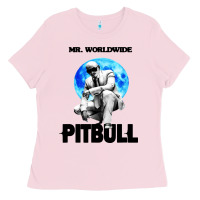 Bubblegum Pink merch mr worldwide pit bull Ladies Tee - artisFamous