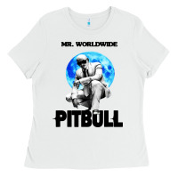 White merch mr worldwide pit bull Ladies Tee - artisFamous