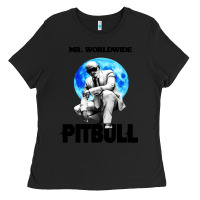Black merch mr worldwide pit bull Ladies Tee - artisFamous