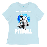 Baby Blue merch mr worldwide pit bull Ladies Tee - artisFamous