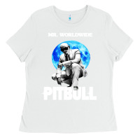 White merch mr worldwide pit bull Ladies Tee - artisFamous