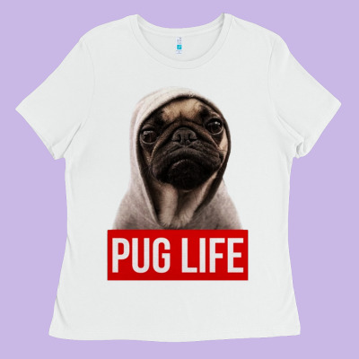Pug Life Ladies Tee Designed By Artisfamous