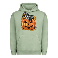 Pigment Oil Green sunflower pumpkin Urban Hoodie - JahusDesignShop