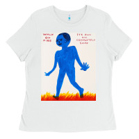 White walk davids on fire Ladies Tee - artisFamous
