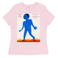 Bubblegum Pink walk davids on fire Ladies Tee - artisFamous