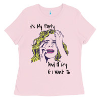 Bubblegum Pink It's My Party And I'll Cry If I Want To happy christmas Ladies Tee - artisFamous