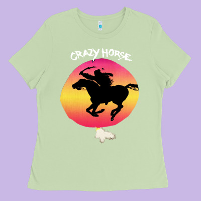 Neil Crazy Horse Ladies Tee Designed By Artisfamous