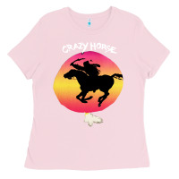 Bubblegum Pink neil crazy horse Ladies Tee - artisFamous