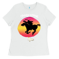 White neil crazy horse Ladies Tee - artisFamous