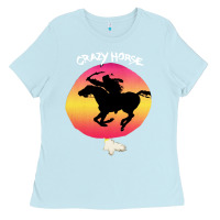 Baby Blue neil crazy horse Ladies Tee - artisFamous