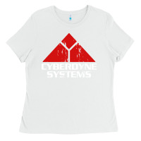 White cyber dyne systems Ladies Tee - artisFamous