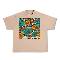 Burro gemstone sunflower cowhide leopard seamles pattern Urban Heavy Tee - FaDigitalArtStudio